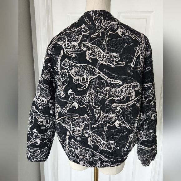 H&MโWild Cat Bomber style jacket - Size 6 - Picture 6 of 10